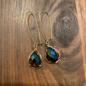 Carinne Gold Drop Earrings in Iridescent
